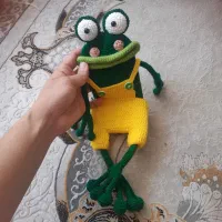 کیف بافتنی موبایل قورباغه