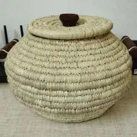 سبد دردار حصیری بزرگ و دست ساز