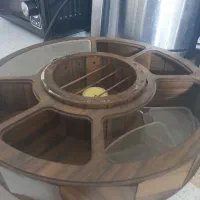 جعبه چوبی  وشمع وسط