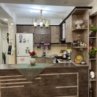 کابینت ام دی اف خوش رنگ و زیبا همراه سینگ و هود