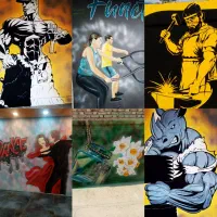 طراحی و نقاشی روی دیوار|خدمات پیشه و مهارت|بندر کنگان, |دیوار