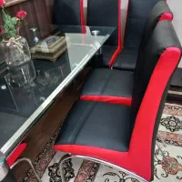 میزنهارخوری۶نفره شیشه ترک با۶عددصندلی|میز و صندلی غذاخوری|شهرکرد, |دیوار