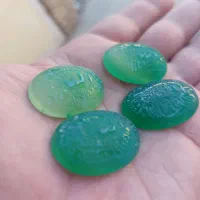 مُهره های عقیق کهنه و خطی|کلکسیون اشیاء عتیقه|اهواز, کمپلو شمالی|دیوار