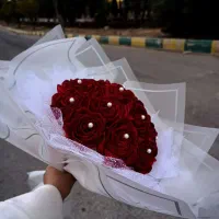 دسته گل روبانی