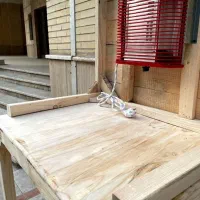 کرسی چوبی دلفین 70 در 70 سانت با چراغ گرمایشی فول|بخاری، هیتر، شومینه|تهران, شهرک ولیعصر جنوبی|دیوار