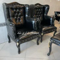 مبلمان کلاسیک اداری٪میزاریکا مبل کویین‌مشکی طلایی|دفتر کار|چهاردانگه (تهران), |دیوار