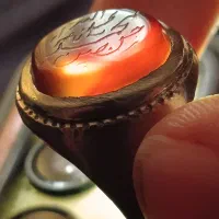 انگشتر برنجی عتیقه قاجاری عقیق یمنی کهنه|کلکسیون اشیاء عتیقه|ملارد, |دیوار