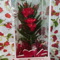 باکس گل ربانی اکلیری|گل مصنوعی|کرمان, |دیوار