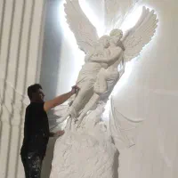 دکوراسیون داخلی.پتینه کاری نقاشی دیواری گچبری گچ