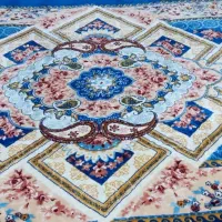 پتوفرش مخمل آبی
