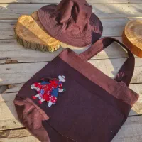 توت بگ دست ساز گلدوزی شده|لباس|خمام, |دیوار