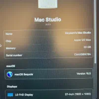 Mac Studio-M2 Max 2023 - 512G SSD+2T SSD M2 -32RAM|رایانه رومیزی|تهران, اکباتان|دیوار