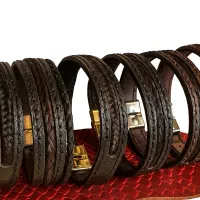 دستبند چرم طبیعی زلف یار موی یار