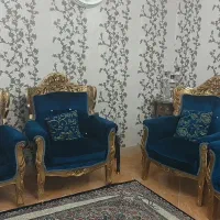 مبل استیل ۷ نفره بهترین جنس چوب گردو