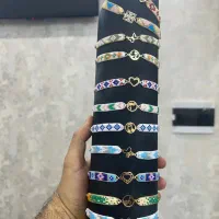 دستبند میوکی با پلاک طلا