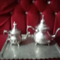 کتری نوربلین وسینی آب نقره قلمکاری بسیارقدیمی|کلکسیون اشیاء عتیقه|نیشابور, فردوسی جنوبی|دیوار