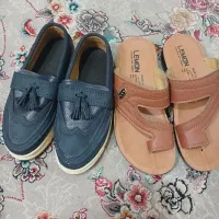 دو جفت کفش صندل جنس محکم دور دوز شده