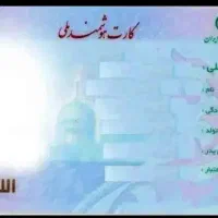 کارت ملی به اسم سید رضا رحیمی