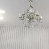 ۲ عدد لوستر برنجی ۴ شاخه ۸شعله به همراه لامپ