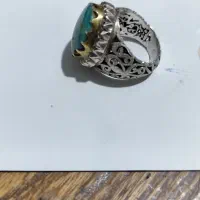 انگشتر نقره فیروزه و یاقوت سرخ دست ساز|جواهرات|صفادشت, |دیوار