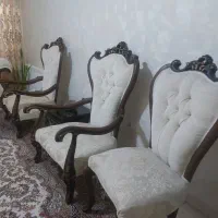 مبل استیل ۹ نفره به همراه میز ناهارخوری ۸ نفره|مبلمان خانگی و میز عسلی|قدس, شهرک فرزان|دیوار