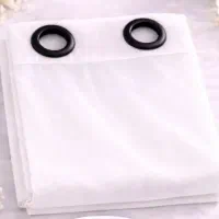 پرده آماده پانچی - مینیمال - حریر - چاپی