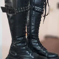 پوتین چرم ساق بلند