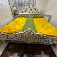 سرویس خواب تمام چوب و منبت|تخت و سرویس خواب|تهران, دانشگاه علم و صنعت|دیوار