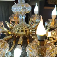 دوعددلوستر طلایی اتریشی|لوستر و چراغ آویز|تهران, ائمه اطهار|دیوار