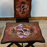 میز عسلی مستطیلی ۴ تایی تاشو،چوب MDF براق