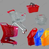 چرخ خرید سبد خرید دستی فروشگاهی پلی کربنات گاری