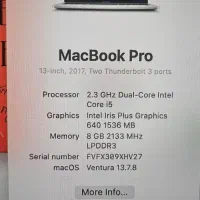 MacBook pro 2017 8 GB|رایانه همراه|تهران, ونک|دیوار