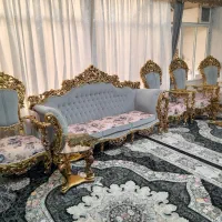 مبل پنجه شیری مبلمان سلطنتی ۷نفره چوب گردو