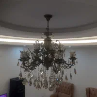 لوستر ۵شاخه و ۱۰ شعله در حد نو|لوستر و چراغ آویز|اردبیل, |دیوار