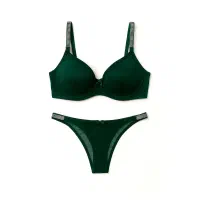 ست شورت سوتین لباس زیر نخ پنبه نگینی