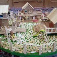 ماکت چوبی مزرعه