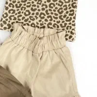 کراپ شلوارک پلنگی نوزادی