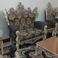 مبل 9نفره سالم و تمیز|مبلمان خانگی و میز عسلی|رباطکریم, نصیرشهر|دیوار