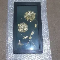 تابلو طرح گل طلایی|تابلو، نقاشی، عکس|مشهد, فرهنگیان (شهرک غرب)|دیوار