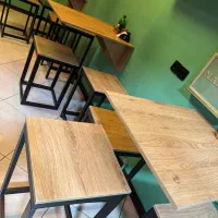 صندلی پایه فلزی رنگ کوره ای