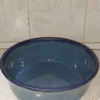 کاسه سفالی فیروزه ای بزرگ