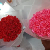 دسته گل روبانی|گل مصنوعی|خرم‌آباد, |دیوار