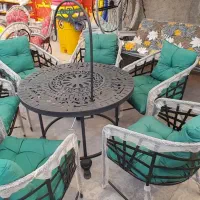 صندلی باغی و آتشدان باغی و مبلمان ویلایی مدل سایاو