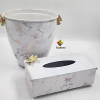 سطل اشغال و جا دستمال ست