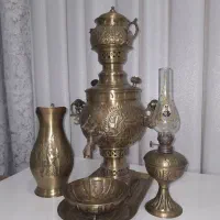 سماور زغالی برنجی آنتیک دکوری