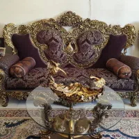 مبل استیل سلطنتی ۹نفره با کنسول|مبلمان خانگی و میز عسلی|بروجرد, |دیوار