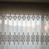 پرده گل دوزی شده شاین دار