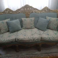 یک دست مبل ۹نفره بامیزناهارخوری چوب راش باجلومبلی|مبلمان خانگی و میز عسلی|پاکدشت, پاکدشت (مامازند)|دیوار