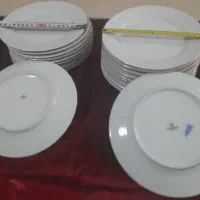 بشقاب پلو خوری و تو گود و پیش دستی بزرگ آلمانی