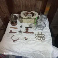 همه باهم۱۹۰۰ جعبه فلزی انگلیسی دستبند مسی قدیمی
